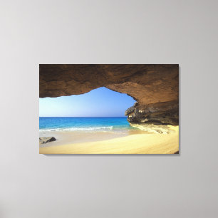 Cave at French Bay, San Salvador Island, Canvas Print