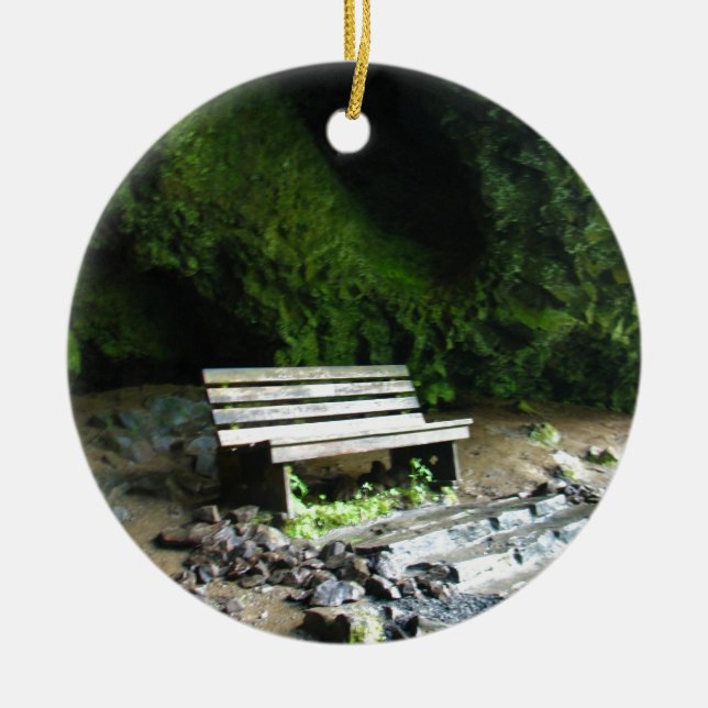 Cave Bench Ceramic Tree Decoration (Front)