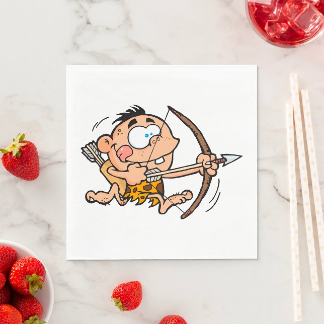 Cave Boy With Bow And Arrow Napkin (Creator Uploaded)