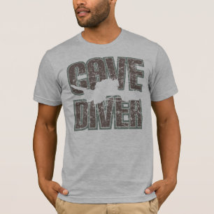 cave diver text distressed T-Shirt