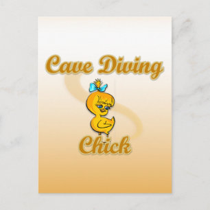 Cave Diving Chick Postcard