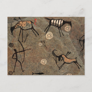 Cave Drawing Pattern Postcard