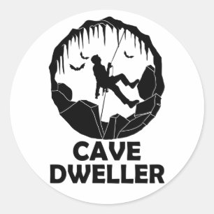 Cave Dweller - Caver Spelunking Speleology Classic Round Sticker