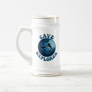 Cave Explorer Caver Caving Speleology Spelunking Beer Stein