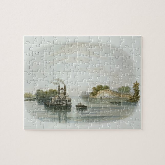 Cave-in-Rock, view on the Ohio, plate 7 from Volum Jigsaw Puzzle (Horizontal)