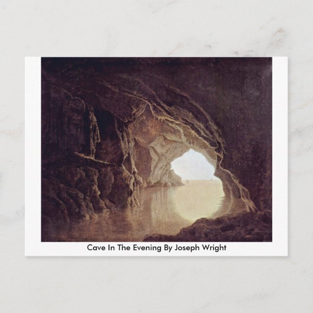 Cave In The Evening By Joseph Wright Postcard (Front)