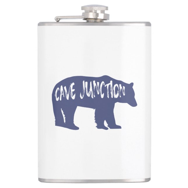 Cave Junction Oregon Bear Hip Flask (Front)