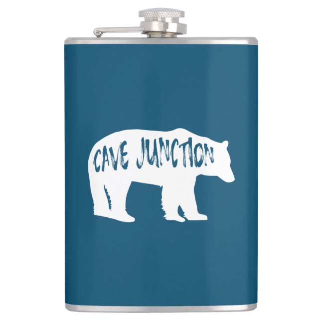 Cave Junction Oregon Bear Hip Flask (Front)