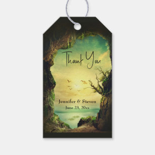 Cave overlooking a Tropical Sea Photo - Thank You Gift Tags