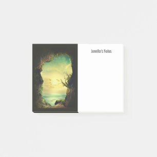 Cave overlooking a Tropical Sea Scenic Photo Post-it Notes