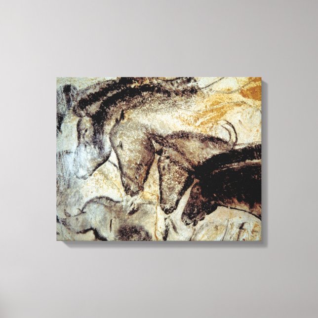 Cave Painting of Horses on Canvas Print (Front)