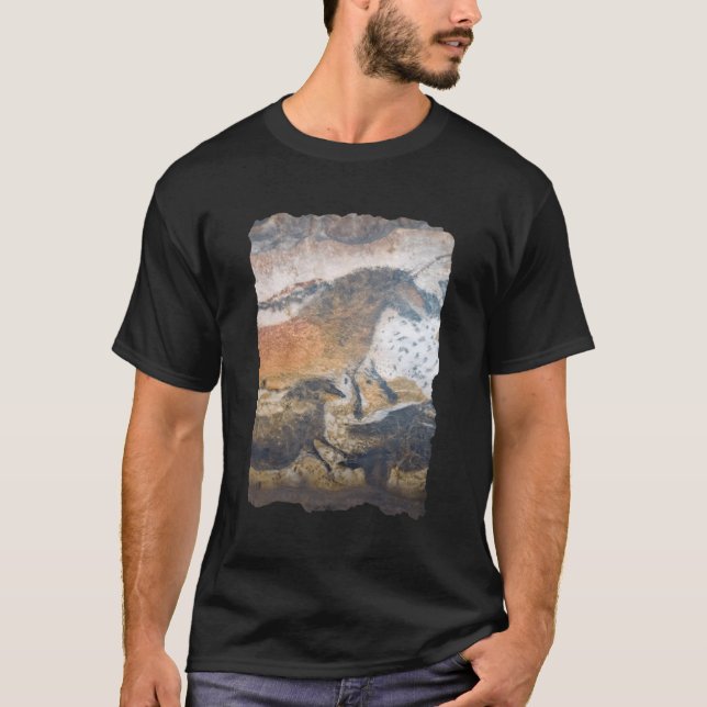 Cave Painting Prehistoric Horses In Lascaux Cave T-Shirt (Front)