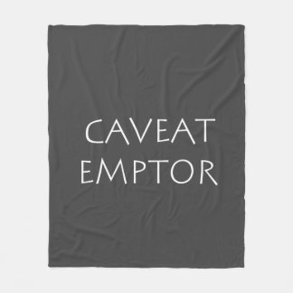 Caveat Emptor Fleece Blanket
