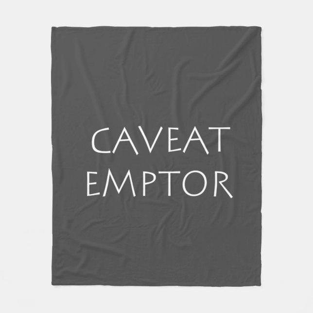 Caveat Emptor Fleece Blanket (Front)