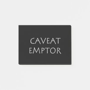 Caveat Emptor Post-it Notes