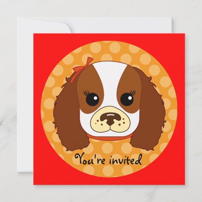 Cavelier spaniel invitation (Front)