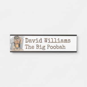 Caveman Boss Themed Door Name Plate
