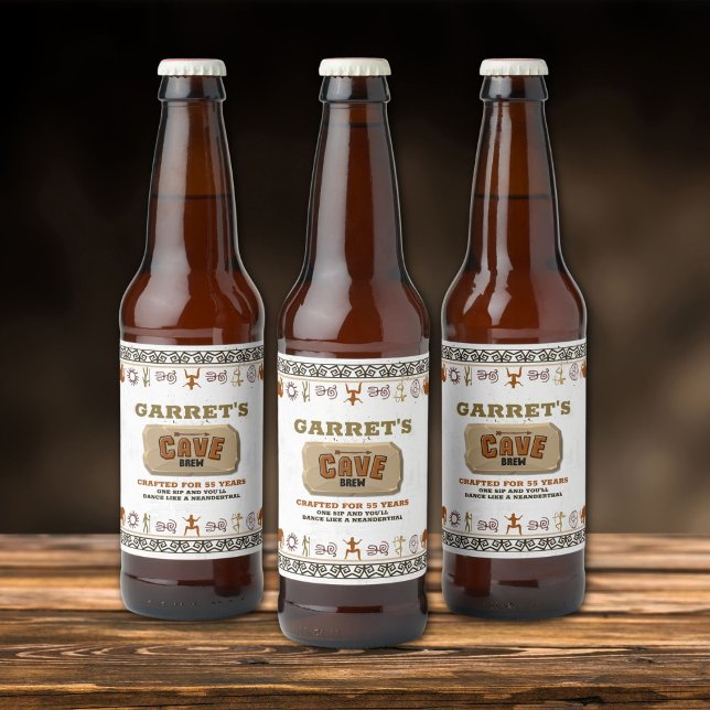 Caveman Brew Beer Bottle Label (Creator Uploaded)