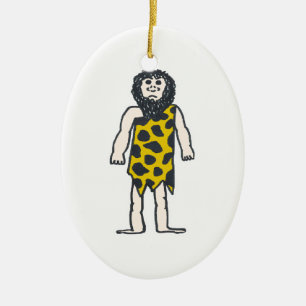 Caveman Ceramic Tree Decoration