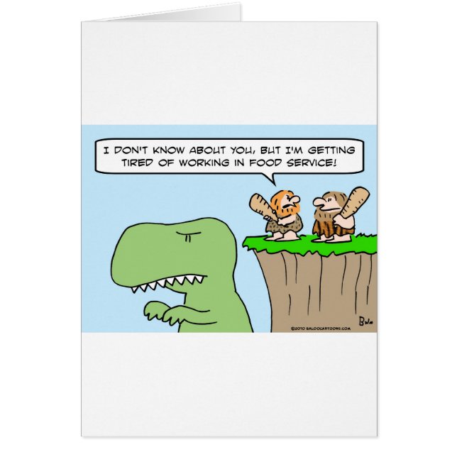caveman dinosaur food service (Front)