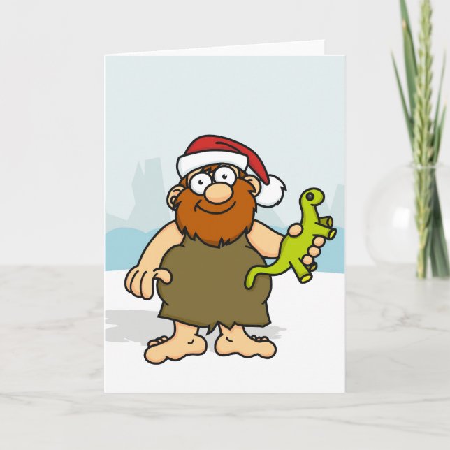 Caveman Santa Card (Front)