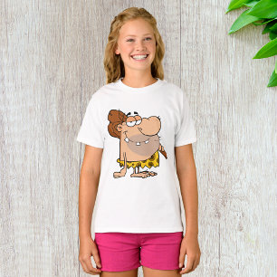 Caveman With Club Girls T-Shirt