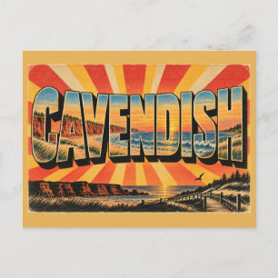 Cavendish PEI Red Cliffs Sand Beach Art Postcard