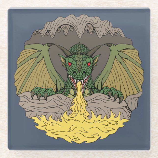 Cavern Dragon 2016 Glass Coaster (Front)