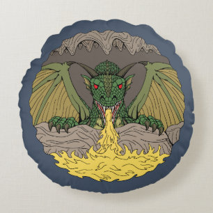 Cavern Dragon 2016 Round Cushion