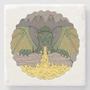 Cavern Dragon 2016 Stone Coaster