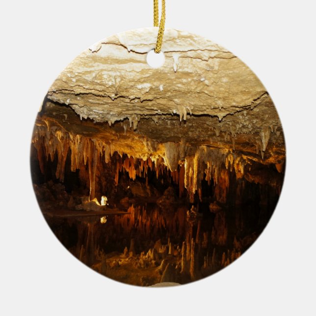 Cavern Lake Ceramic Tree Decoration (Front)