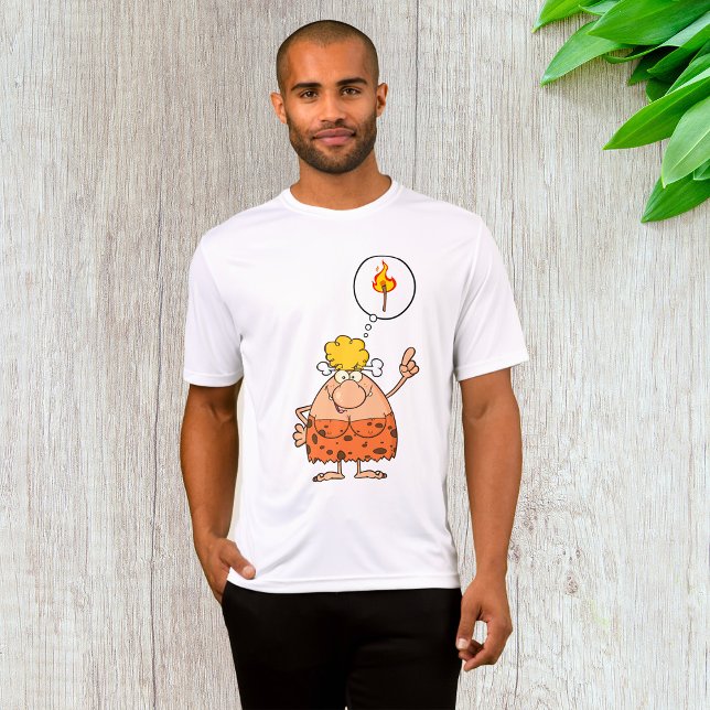 Cavewoman Thinking of Fire Stick T-Shirt (Creator Uploaded)