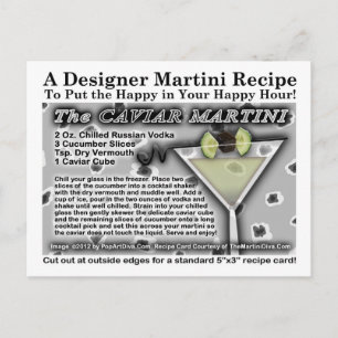 Caviar Martini Recipe Postcard