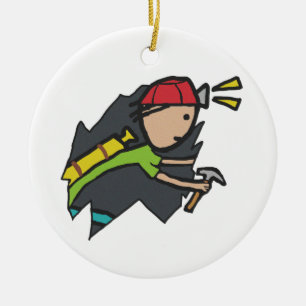 Caving and Spelunking Ceramic Tree Decoration