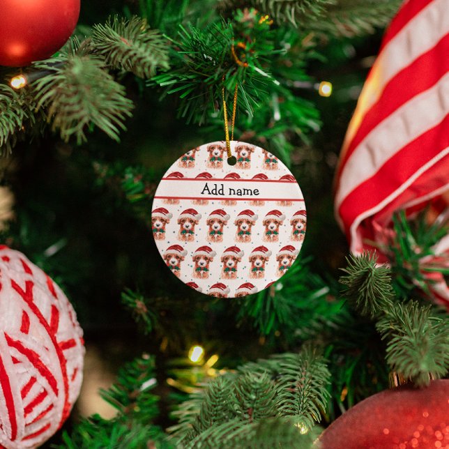 Cavoodle Dog Breed Christmas Stars Ceramic Tree Decoration (Creator Uploaded)