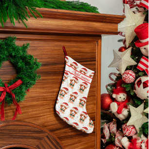 Cavoodle Dog Breed Christmas Stars Small Christmas Stocking