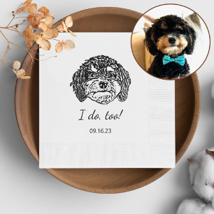 Cavoodle Dog Personalised I Do Too  Napkin
