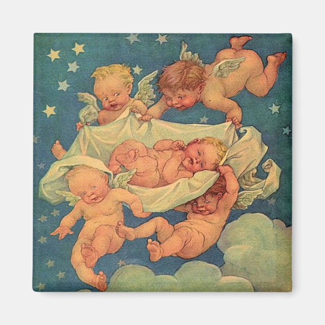 Cavorting Cherubs Magnet (Front)