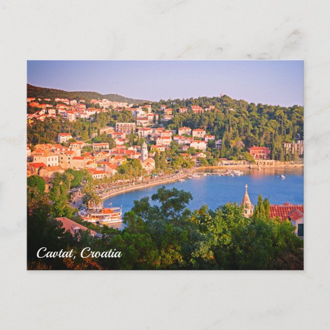 Cavtat, Croatia Town View from the Mausoleum Holiday Postcard (Front)
