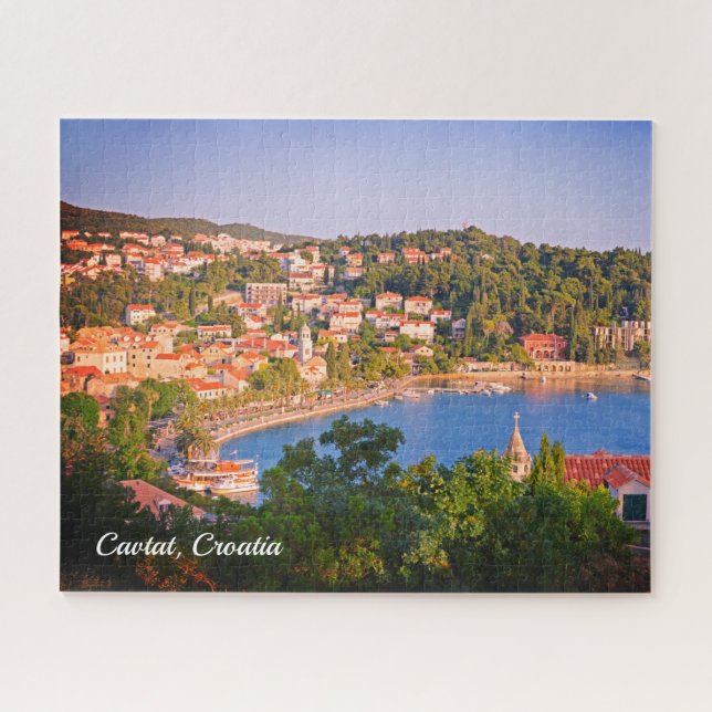 Cavtat, Croatia Town View from the Mausoleum Jigsaw Puzzle (Horizontal)