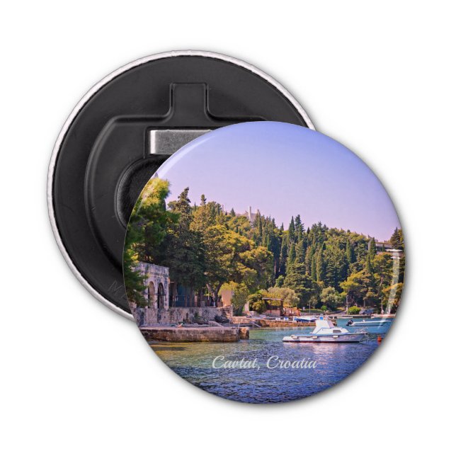Cavtat, Croatia View of Beach Bottle Opener (Front)