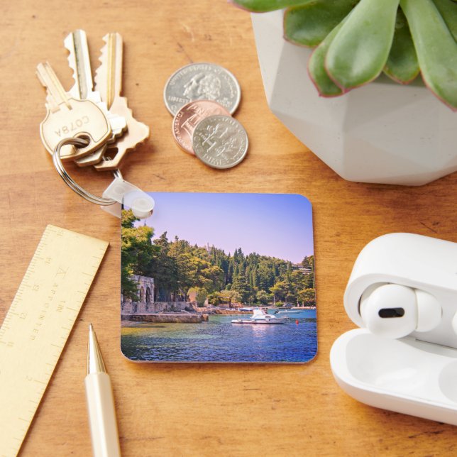 Cavtat, Croatia View of Beach Key Ring (Desk)