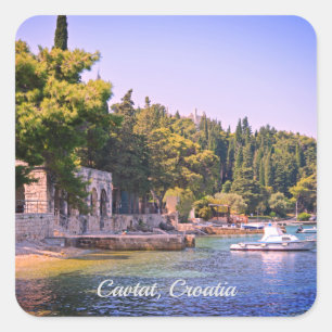 Cavtat, Croatia View of Beach Sticker