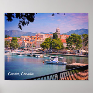Cavtat, Croatia view of the Town Poster