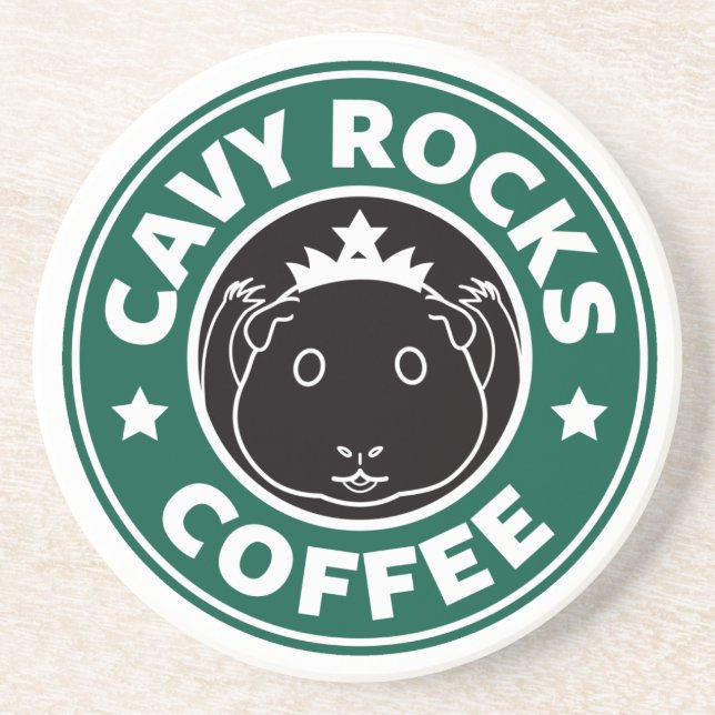 Cavy Rocks Coffee Coasters (Front)