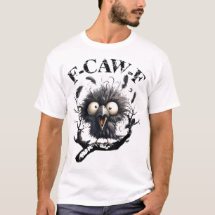 Caw Black Crow Black Bird Crow Halloween T-Shirt