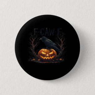 Caw-F's Spooky Pumpkin Halloween Classic 6 Cm Round Badge