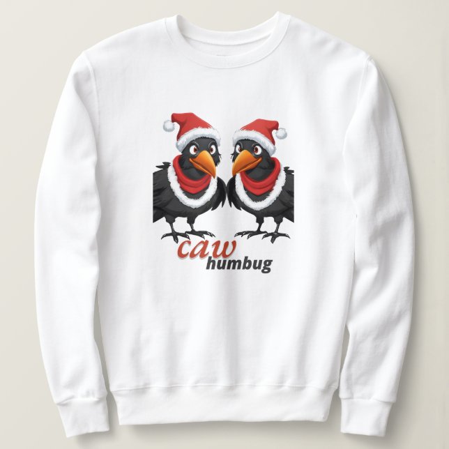 Caw Humbug Christmas Crows Shirt (Design Front)