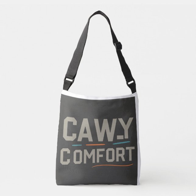 CAW_Y comfort two colour letter design Crossbody Bag (Front)