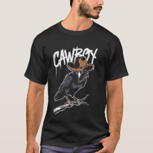 Cawboy Crow - Funny Cowboy Pun Western Crow Lover T-Shirt